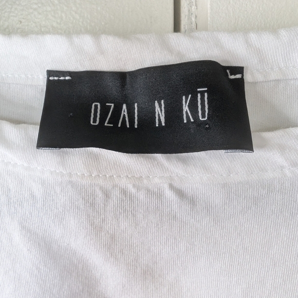Ozai N Ku Black White And Bright Yellow Tee sz S - Picture 5 of 7